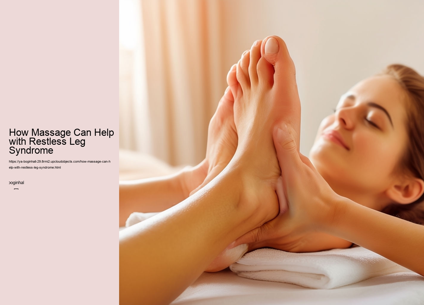 How Massage Can Help with Restless Leg Syndrome